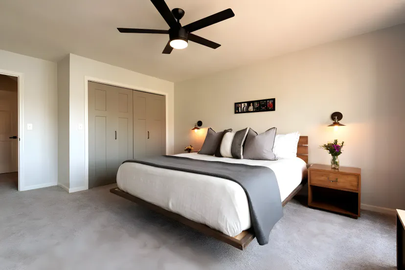 Jedes Schlafzimmer im Hygge House ist durchdacht mit hochwertigen Bettwäsche und friedlicher Energie gestaltet — wachen Sie erfrischt auf und genießen Sie den Lake Lanier von Ihrer Sehhütte in Gainesville, GA.